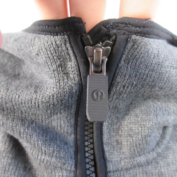 Lululemon Fleece & Thank You Pullover Women Sweatshirt 2 Grey 1/2 Zip Fleece 412 - Picture 4 of 10